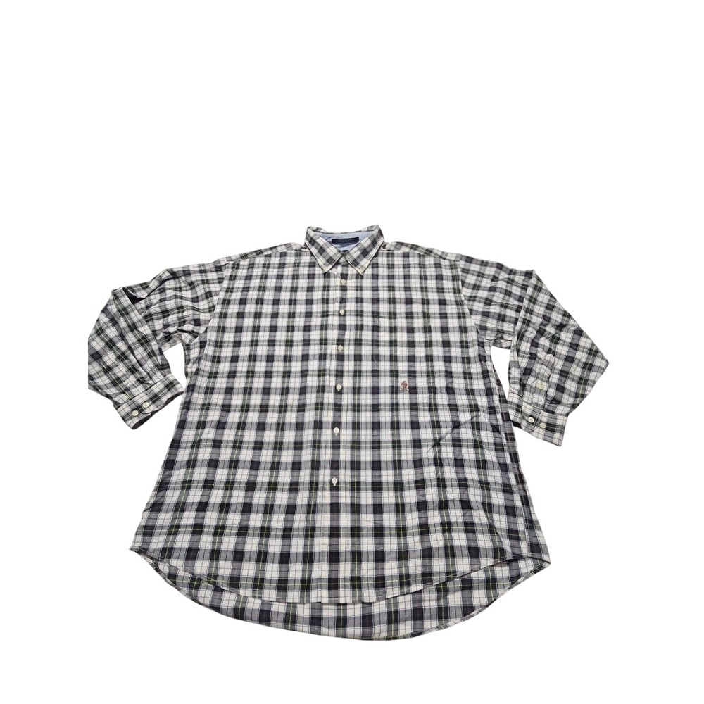 Tommy Hilfiger Multicolor Men Plaid Long Sleeve Shirt Button Down Sz Regular 2xl